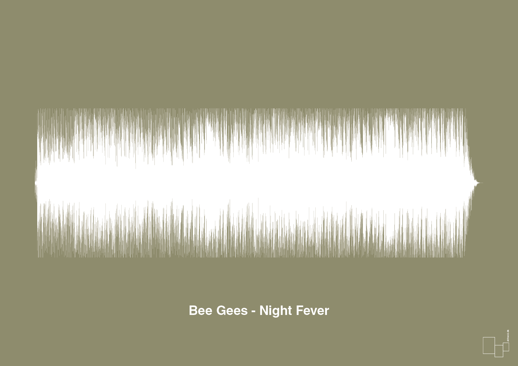 plakat: bee gees - night fever - misty forrest-Soundwave-A1two3