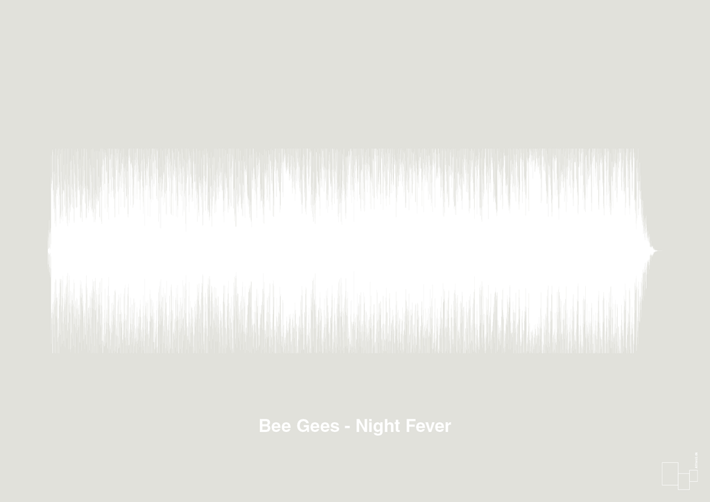 plakat: bee gees - night fever - painters white-Soundwave-A1two3