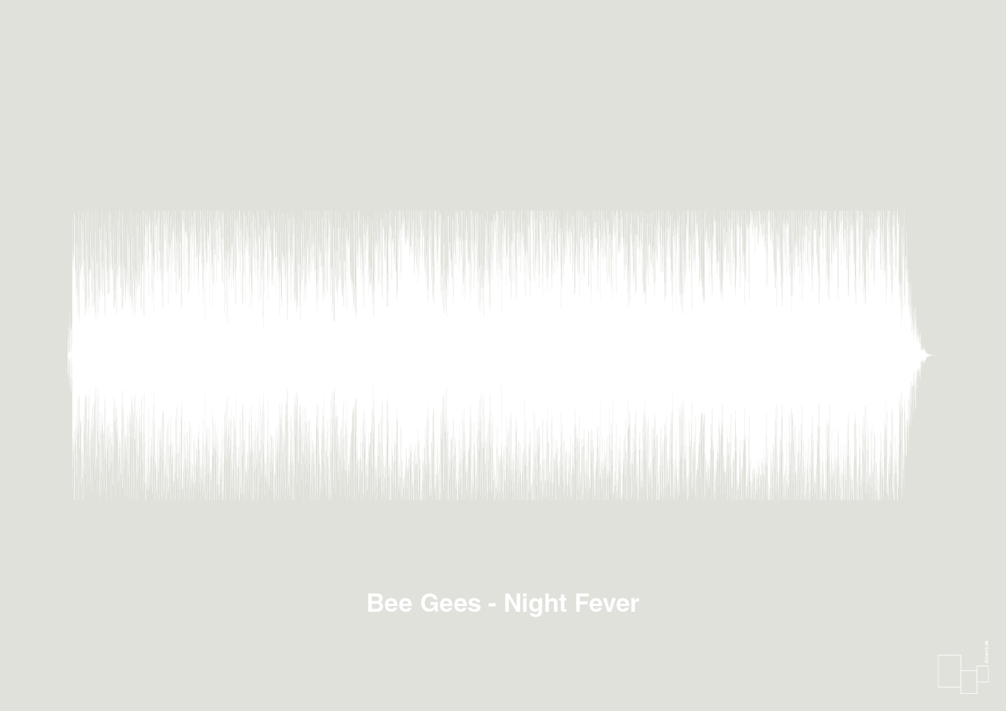 plakat: bee gees - night fever - painters white-Soundwave-A1two3