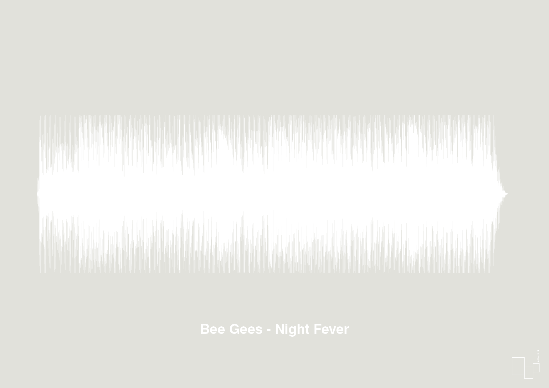 plakat: bee gees - night fever - painters white-Soundwave-A1two3