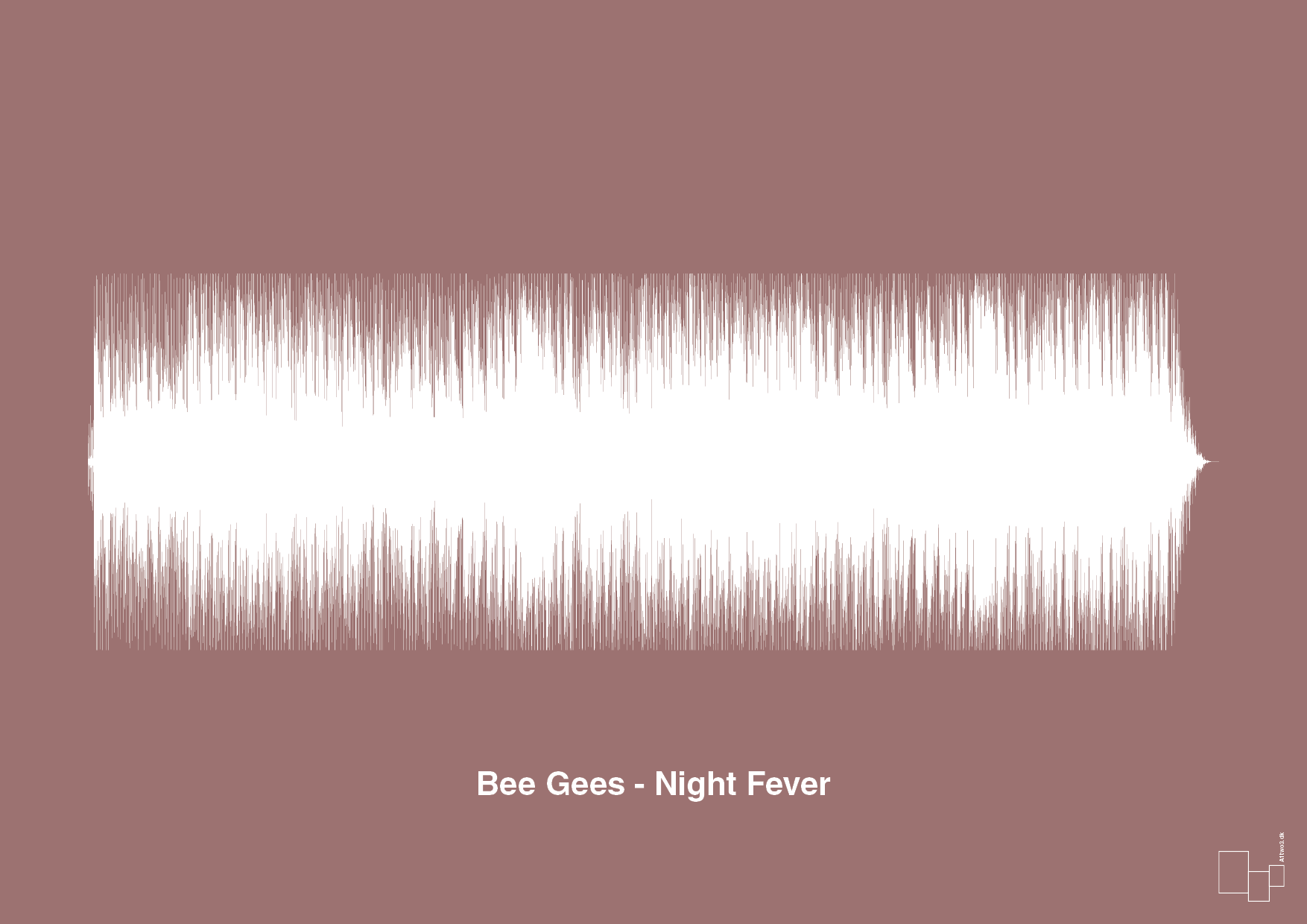 plakat: bee gees - night fever - plum-Soundwave-A1two3