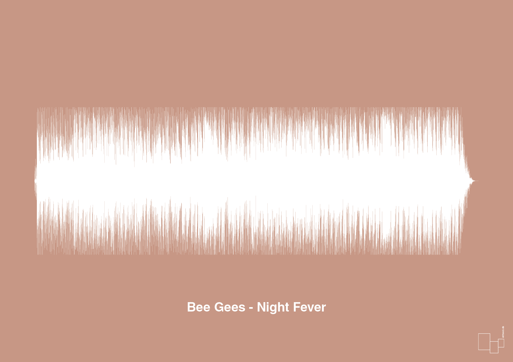 plakat: bee gees - night fever - powder-Soundwave-A1two3