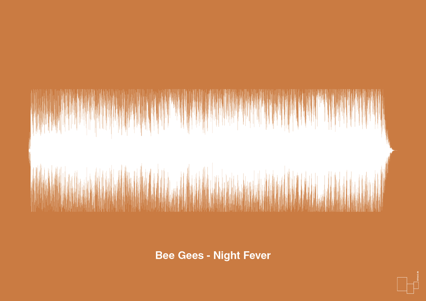 plakat: bee gees - night fever - rumba orange-Soundwave-A1two3