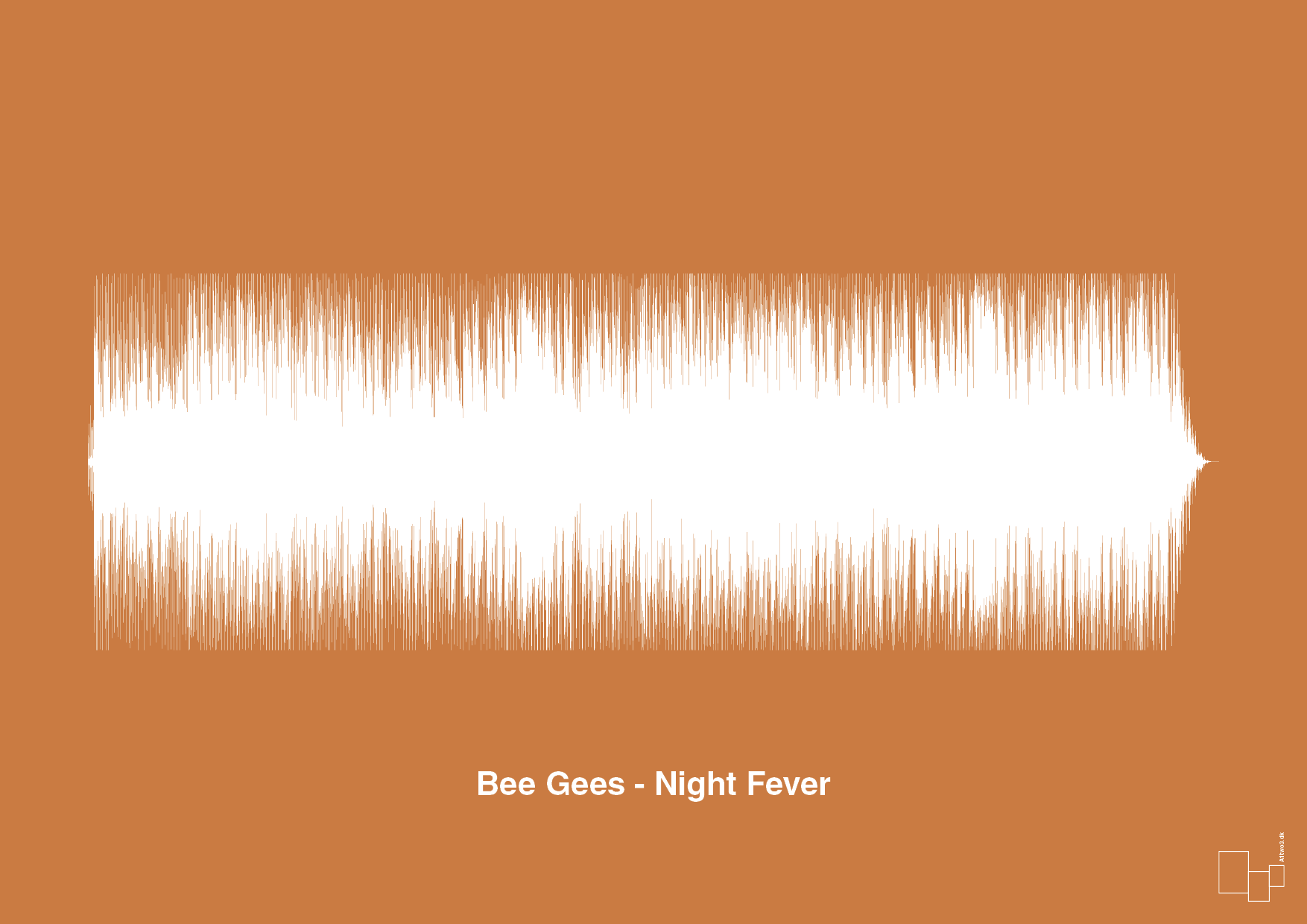 plakat: bee gees - night fever - rumba orange-Soundwave-A1two3