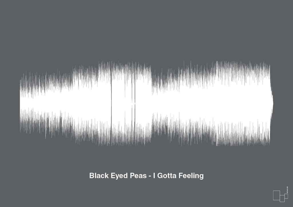 plakat: black eyed peas - i gotta feeling - graphic charcoal-Soundwave-A1two3