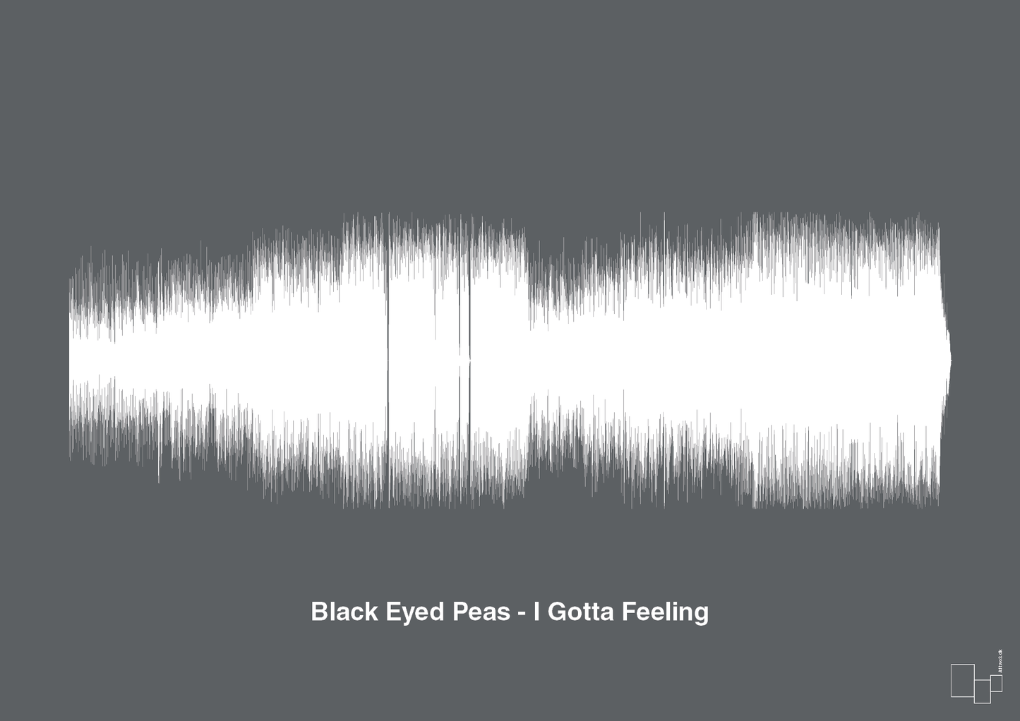 plakat: black eyed peas - i gotta feeling - graphic charcoal-Soundwave-A1two3