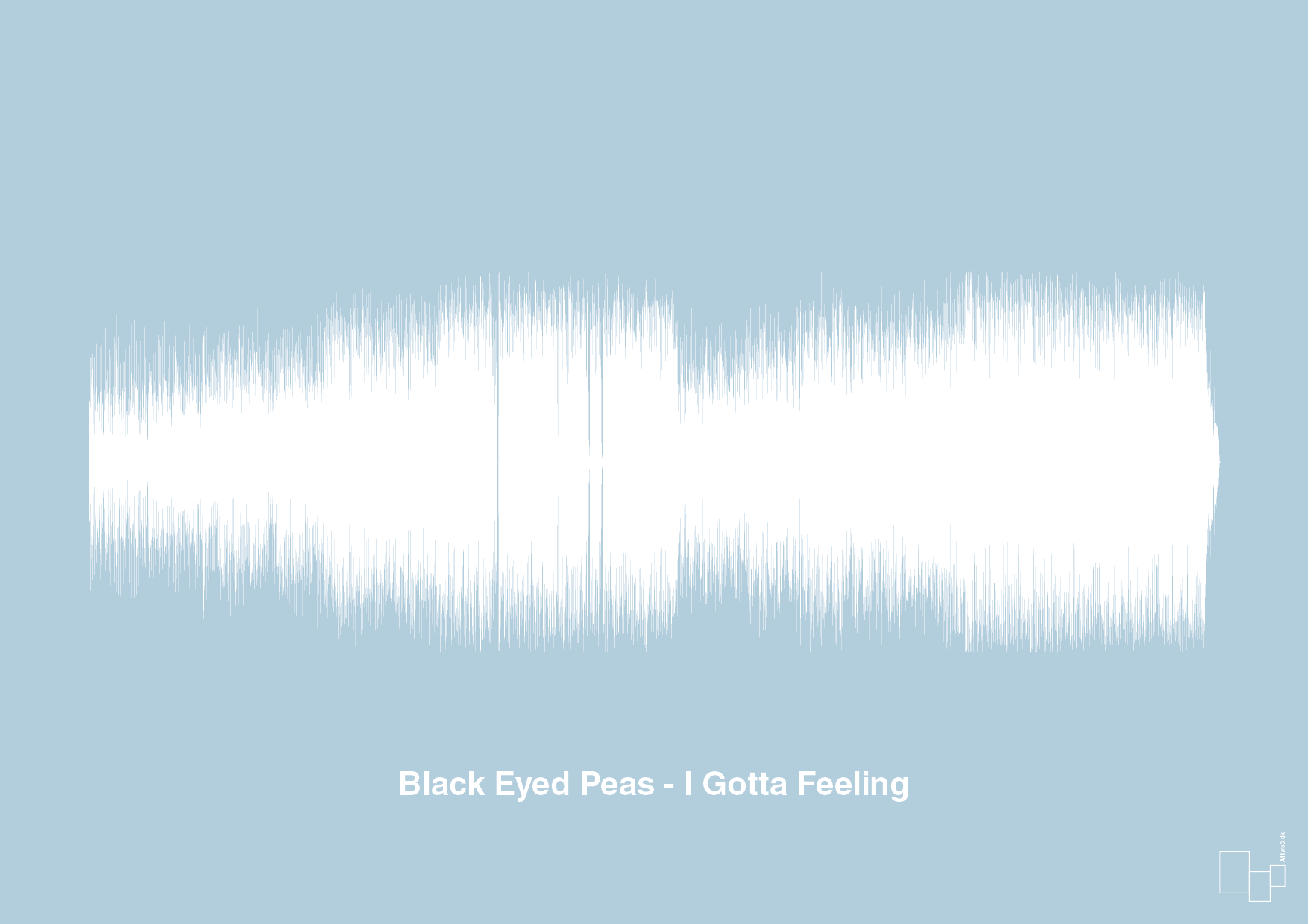 plakat: black eyed peas - i gotta feeling - heavenly blue-Soundwave-A1two3