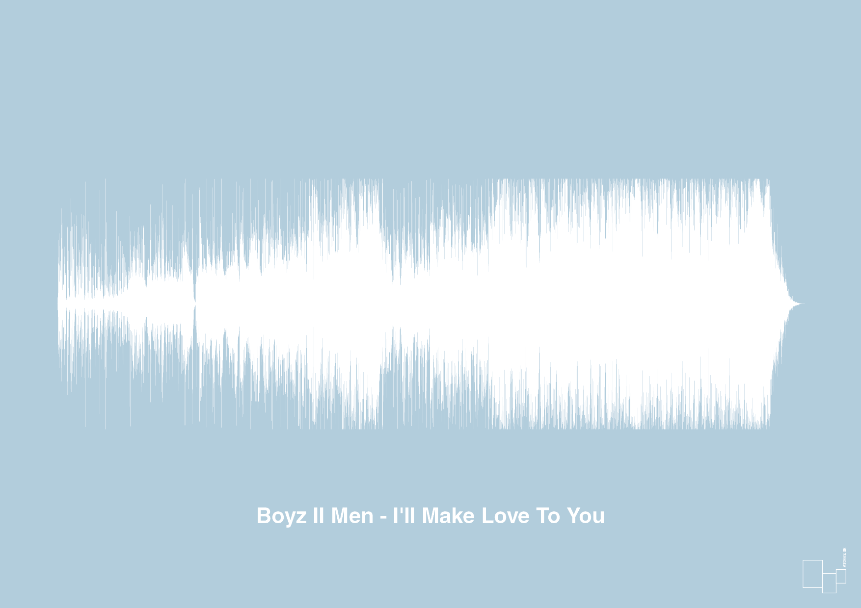 plakat: boyz II men - i'll make love to you - heavenly blue-Soundwave-A1two3