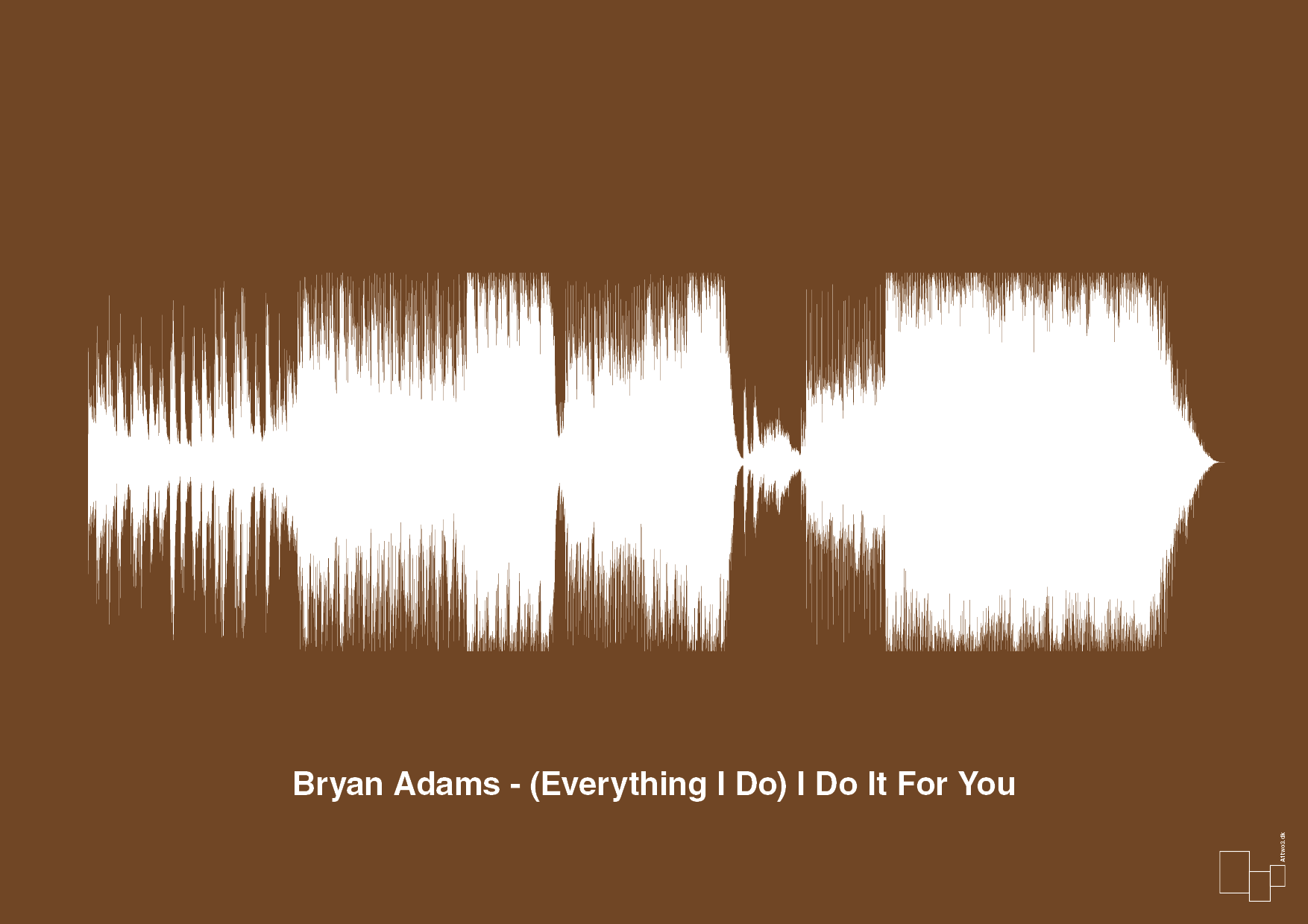 plakat: bryan adams - (everything i do) i do it for you - dark brown-Soundwave-A1two3