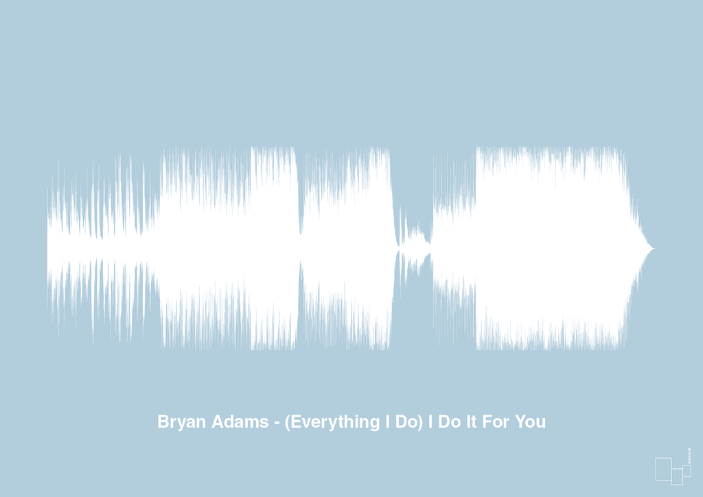 plakat: bryan adams - (everything i do) i do it for you - heavenly blue-Soundwave-A1two3