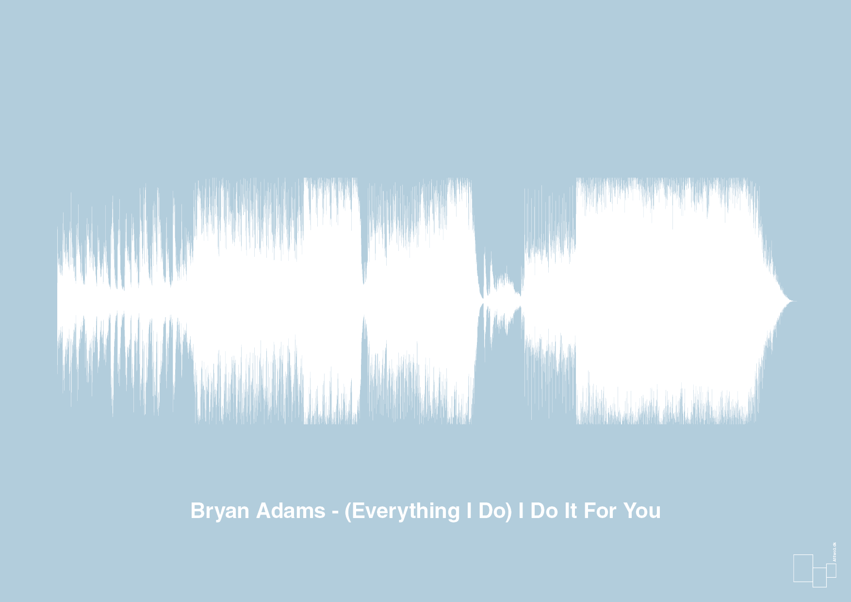 plakat: bryan adams - (everything i do) i do it for you - heavenly blue-Soundwave-A1two3