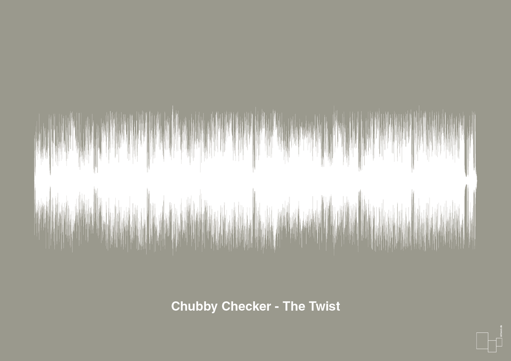 plakat: chubby checker - the twist - battleship gray-Soundwave-A1two3