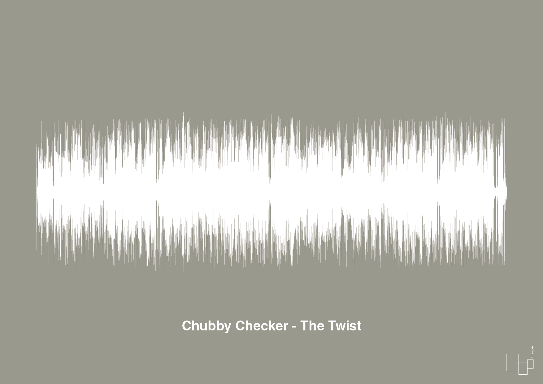 plakat: chubby checker - the twist - battleship gray-Soundwave-A1two3