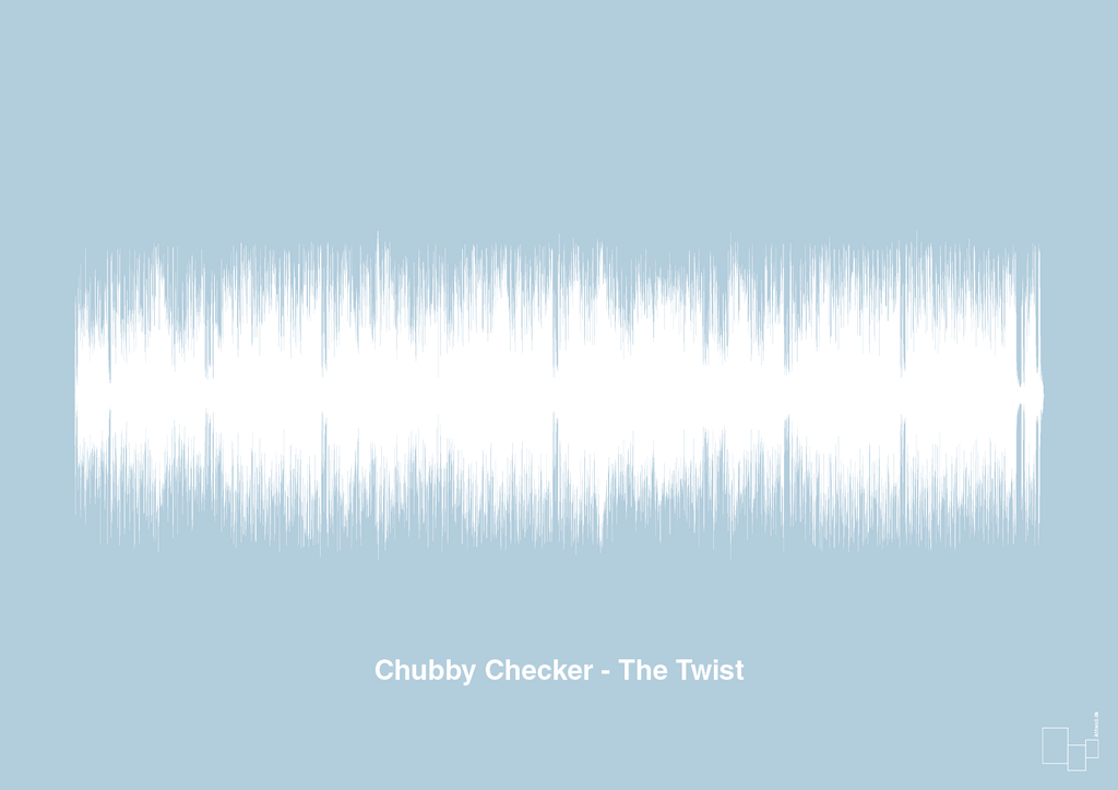 plakat: chubby checker - the twist - heavenly blue-Soundwave-A1two3