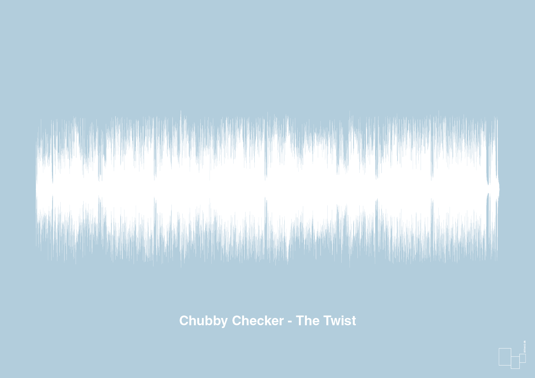 plakat: chubby checker - the twist - heavenly blue-Soundwave-A1two3