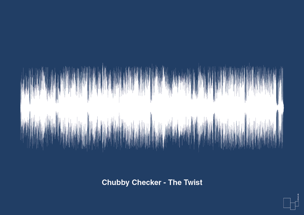 plakat: chubby checker - the twist - lapis blue-Soundwave-A1two3