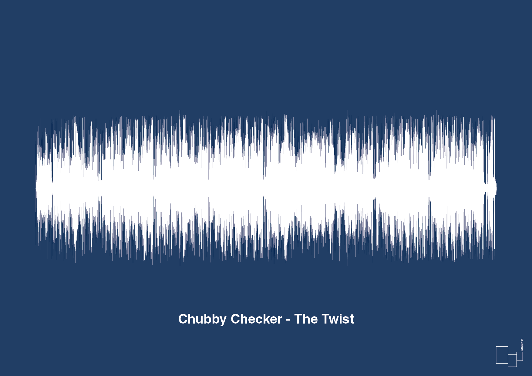 plakat: chubby checker - the twist - lapis blue-Soundwave-A1two3
