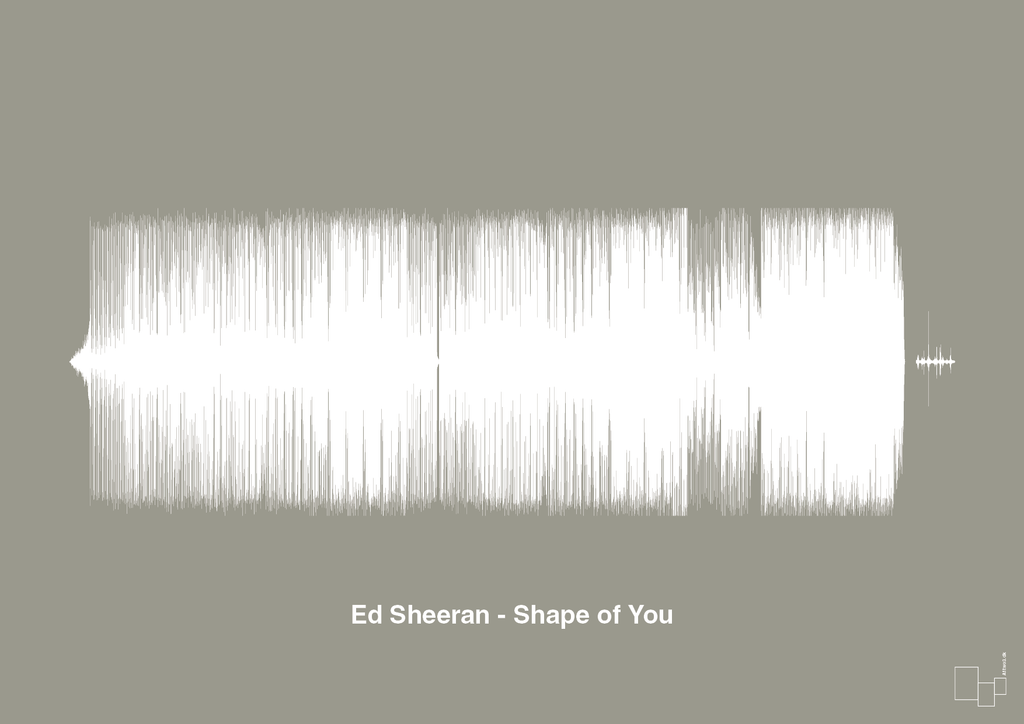 plakat: ed sheeran - shape of you - battleship gray-Soundwave-A1two3