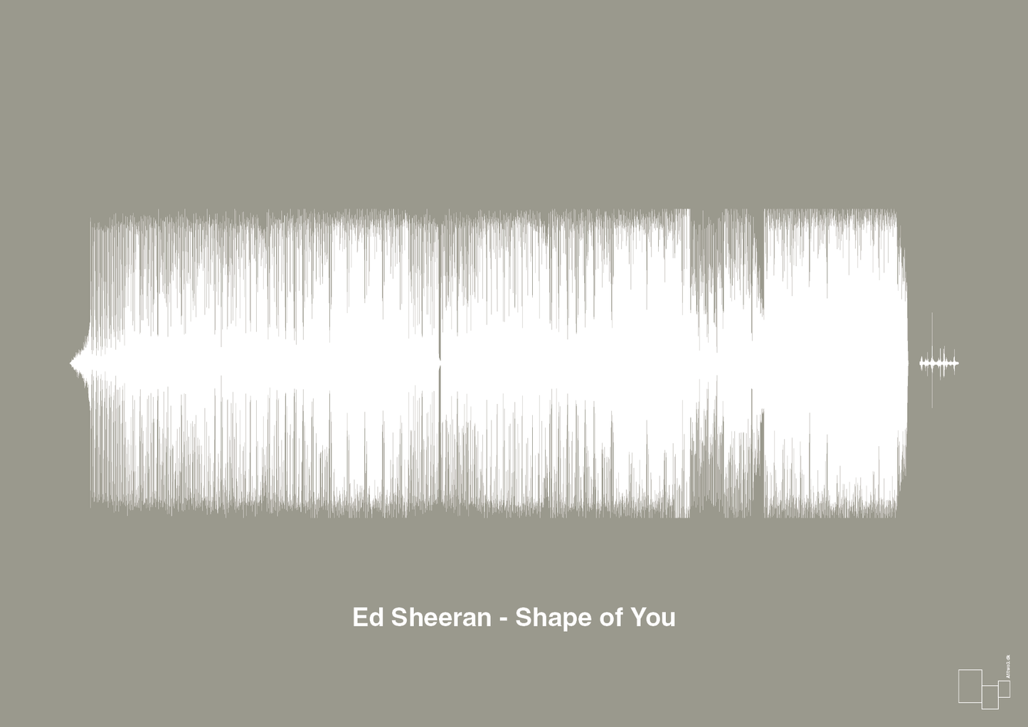 plakat: ed sheeran - shape of you - battleship gray-Soundwave-A1two3