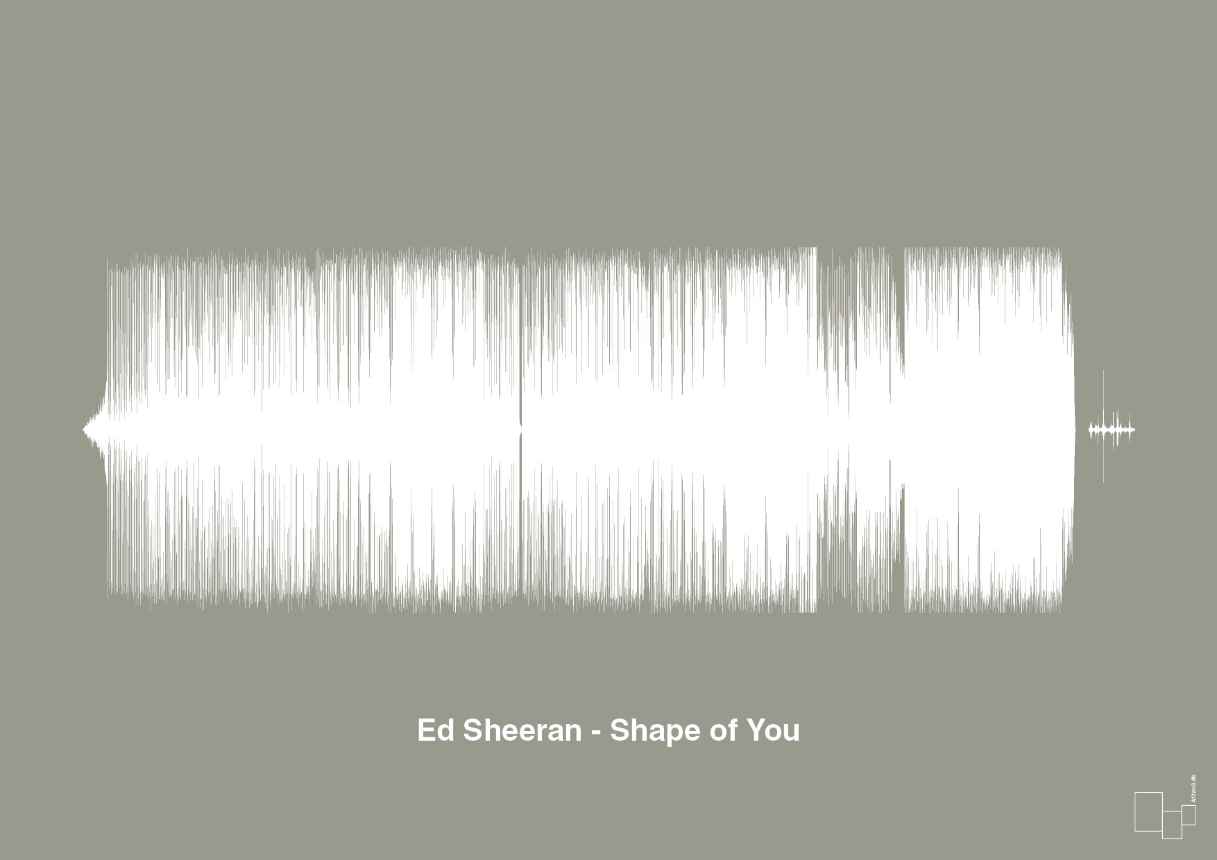 plakat: ed sheeran - shape of you - battleship gray-Soundwave-A1two3