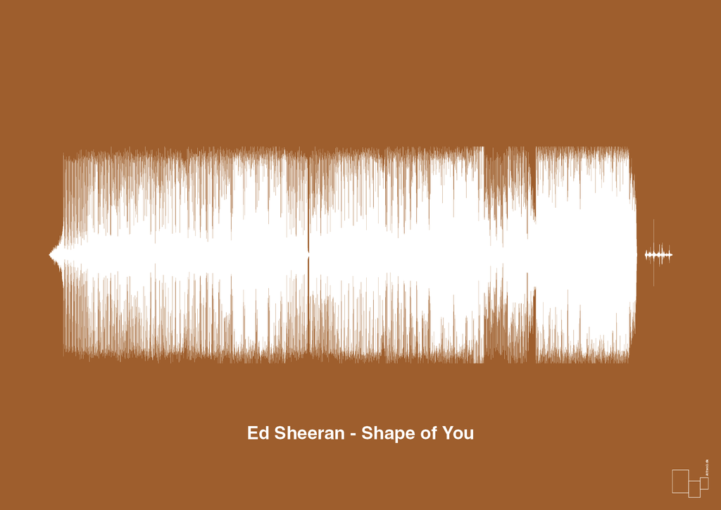 plakat: ed sheeran - shape of you - cognac-Soundwave-A1two3