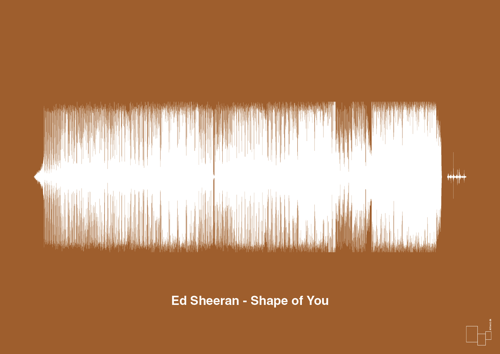 plakat: ed sheeran - shape of you - cognac-Soundwave-A1two3