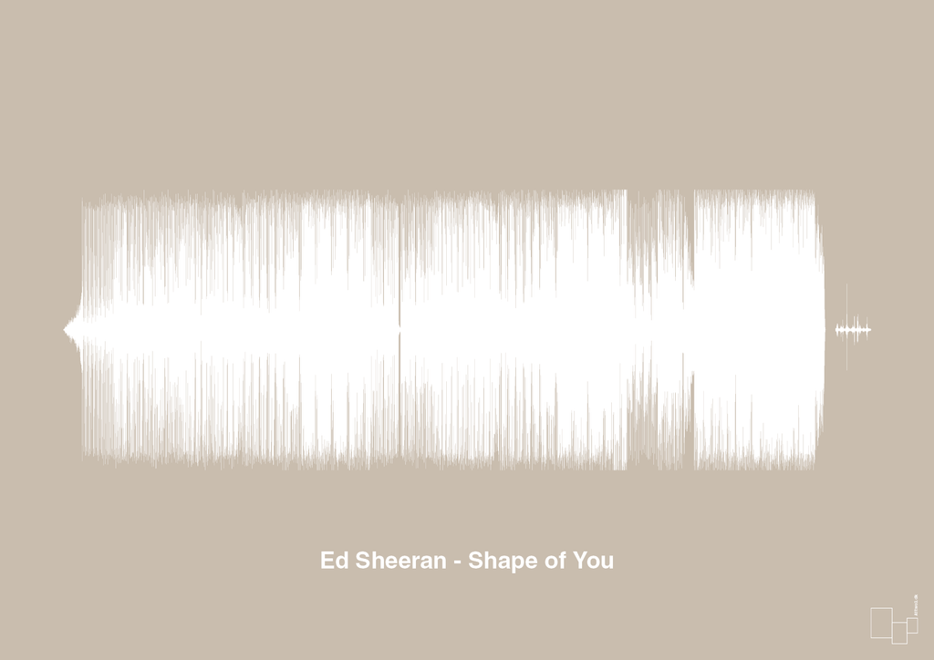 plakat: ed sheeran - shape of you - creamy mushroom-Soundwave-A1two3