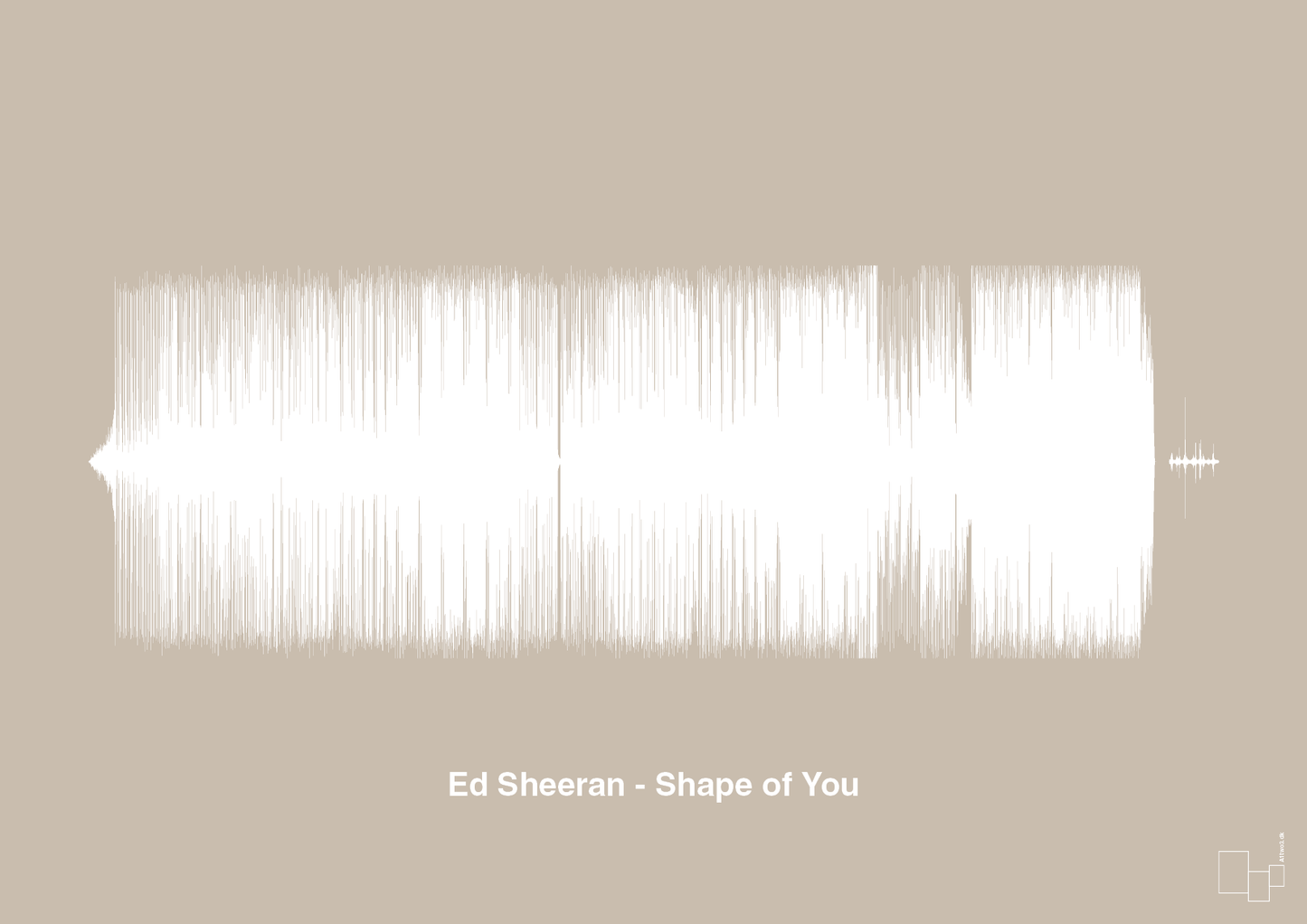 plakat: ed sheeran - shape of you - creamy mushroom-Soundwave-A1two3