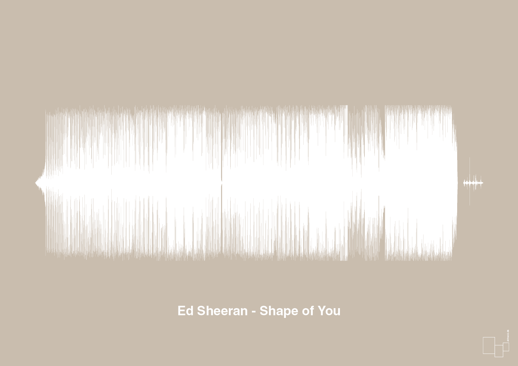 plakat: ed sheeran - shape of you - creamy mushroom-Soundwave-A1two3