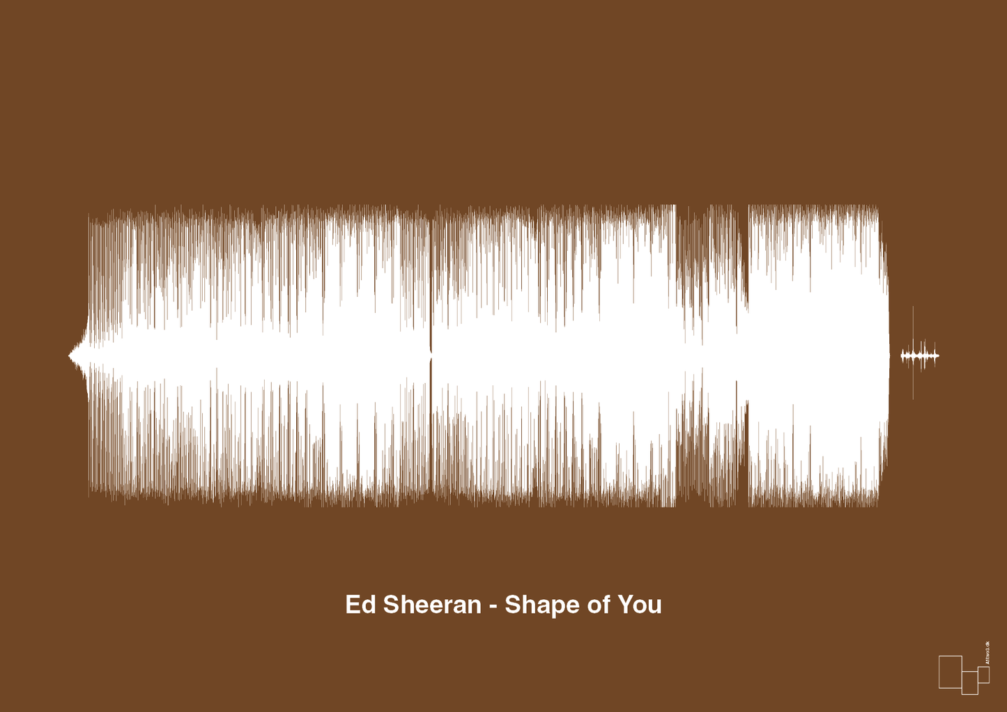 plakat: ed sheeran - shape of you - dark brown-Soundwave-A1two3