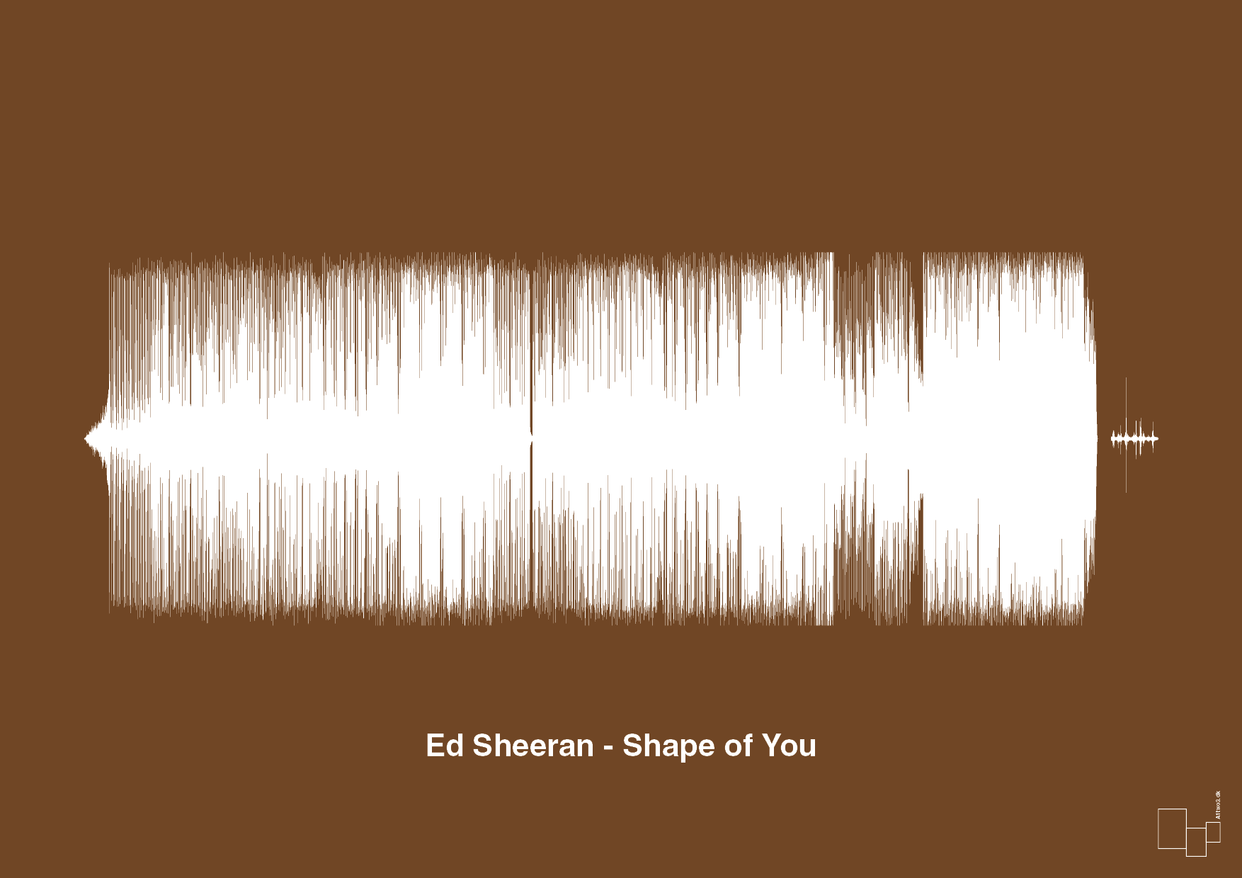 plakat: ed sheeran - shape of you - dark brown-Soundwave-A1two3