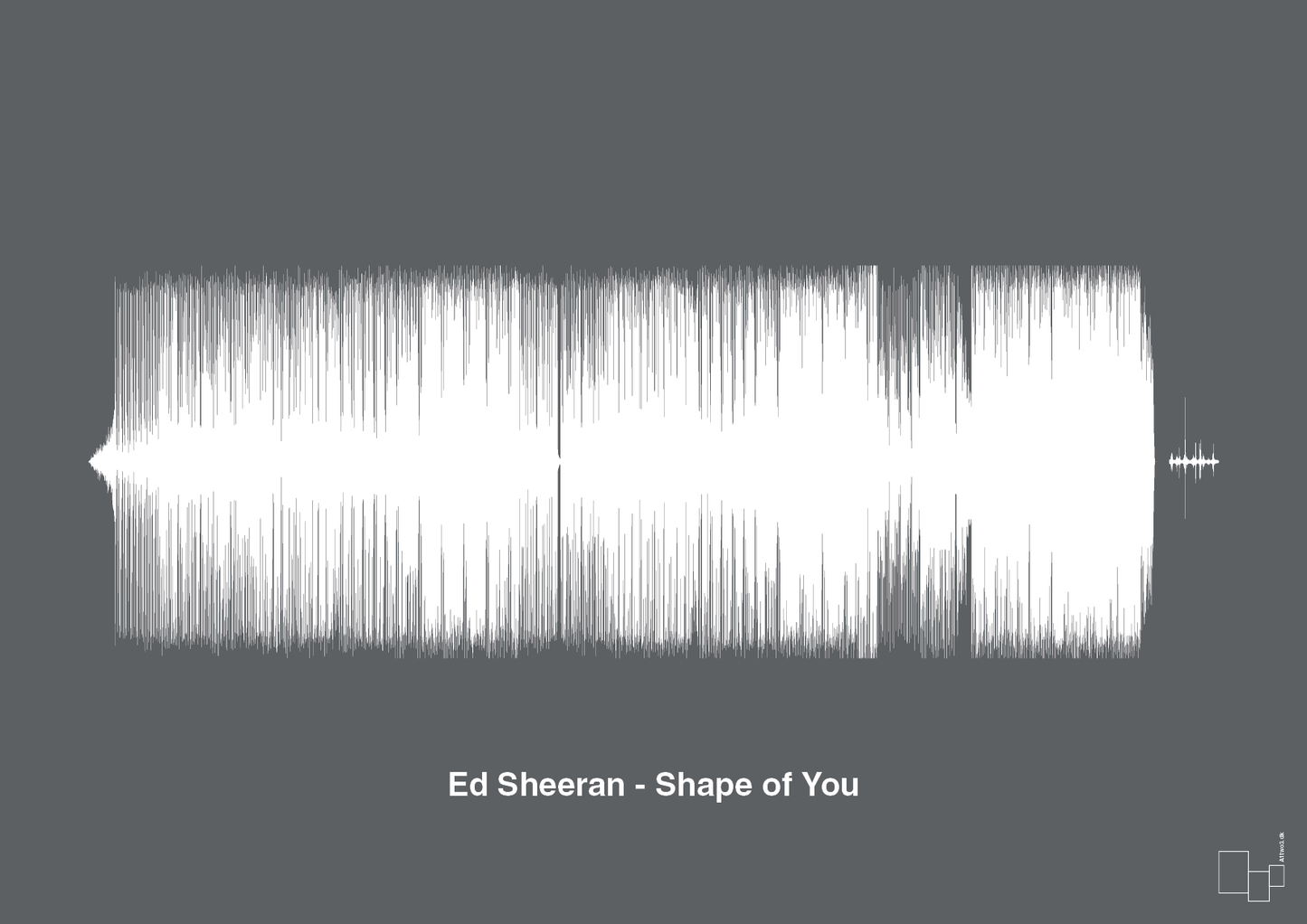 plakat: ed sheeran - shape of you - graphic charcoal-Soundwave-A1two3