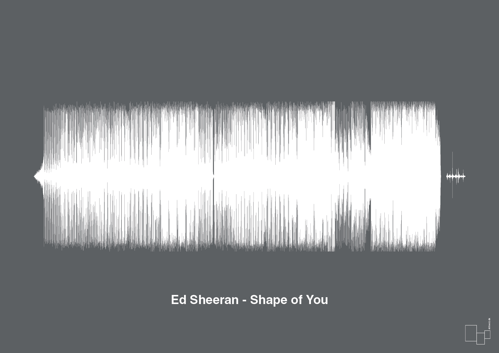 plakat: ed sheeran - shape of you - graphic charcoal-Soundwave-A1two3