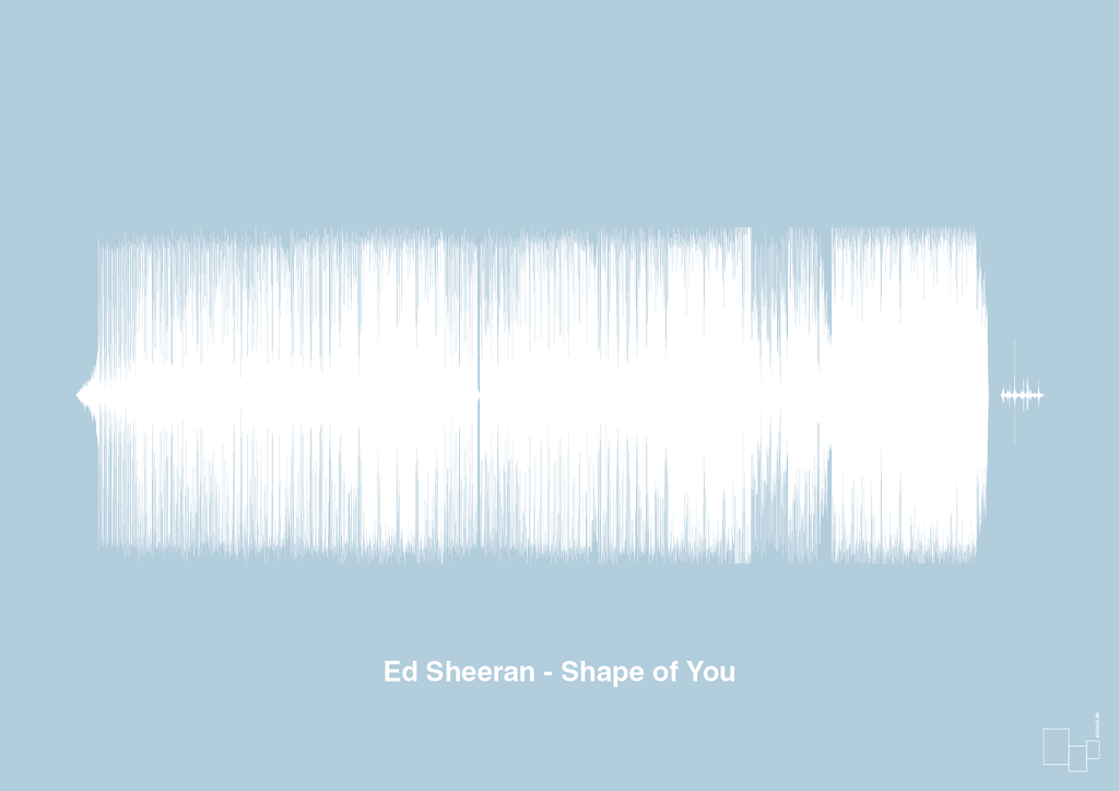 plakat: ed sheeran - shape of you - heavenly blue-Soundwave-A1two3