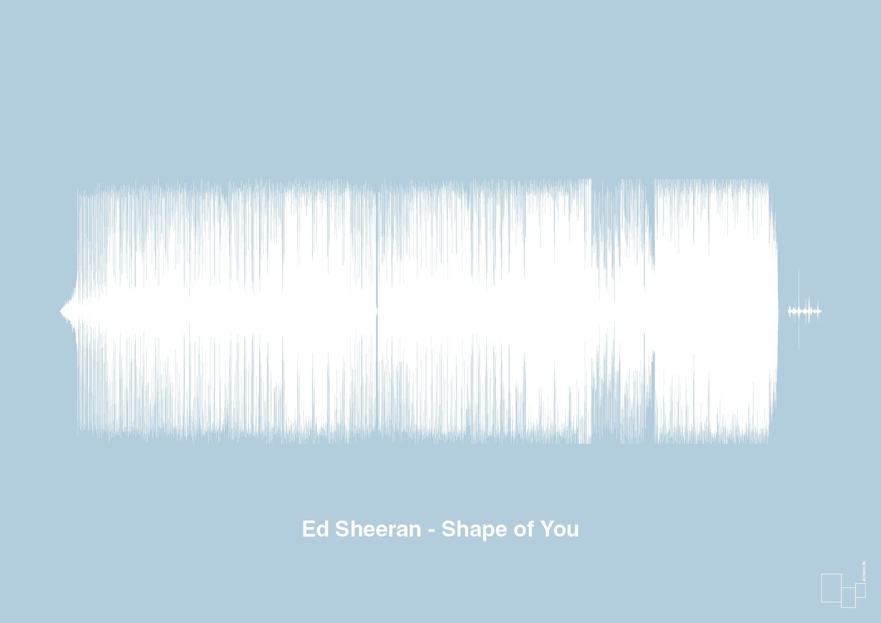plakat: ed sheeran - shape of you - heavenly blue-Soundwave-A1two3