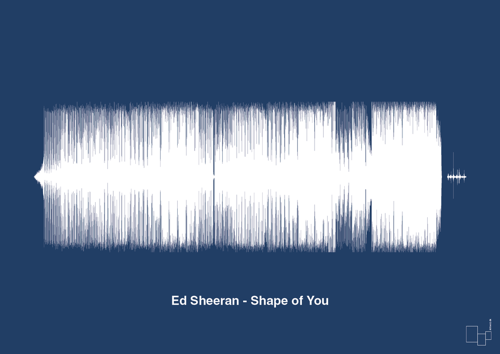 plakat: ed sheeran - shape of you - lapis blue-Soundwave-A1two3