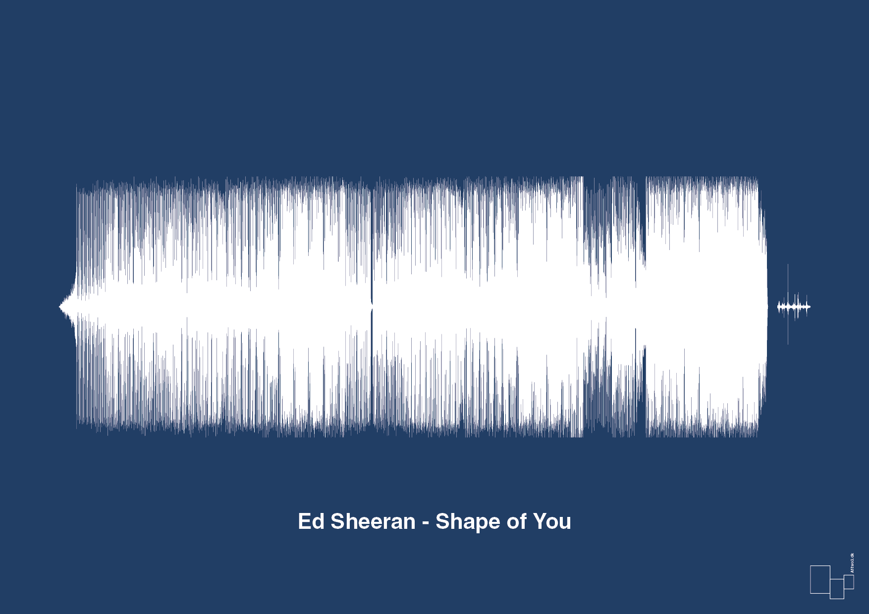 plakat: ed sheeran - shape of you - lapis blue-Soundwave-A1two3