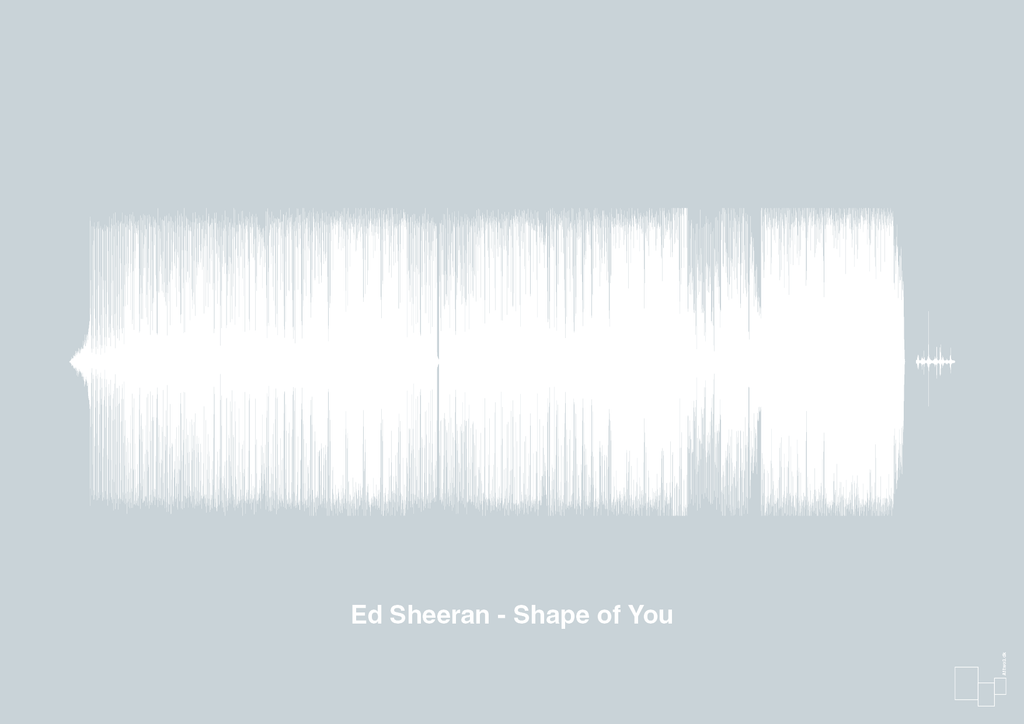 plakat: ed sheeran - shape of you - light drizzle-Soundwave-A1two3