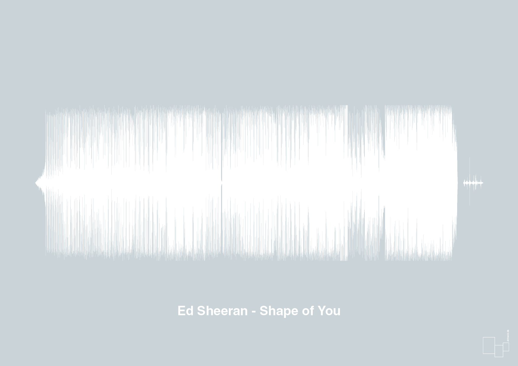 plakat: ed sheeran - shape of you - light drizzle-Soundwave-A1two3