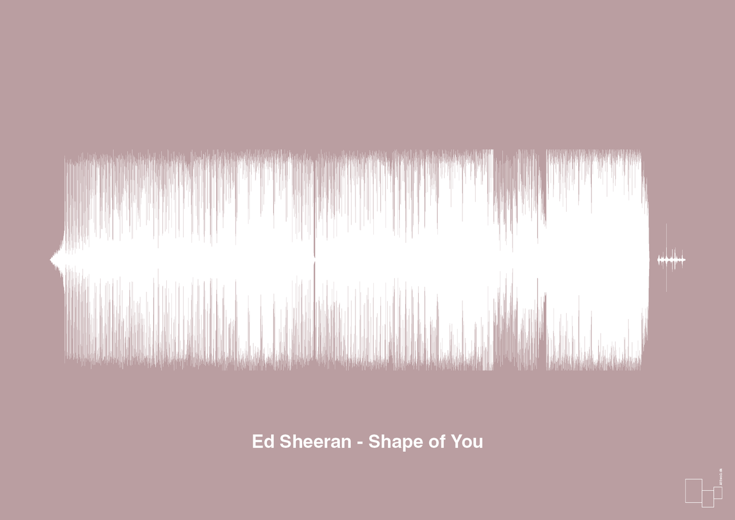 plakat: ed sheeran - shape of you - light rose-Soundwave-A1two3