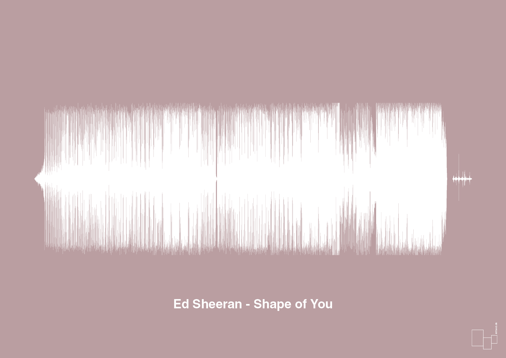 plakat: ed sheeran - shape of you - light rose-Soundwave-A1two3