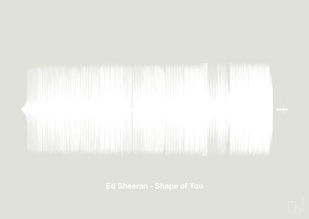 plakat: ed sheeran - shape of you - painters white-Soundwave-A1two3