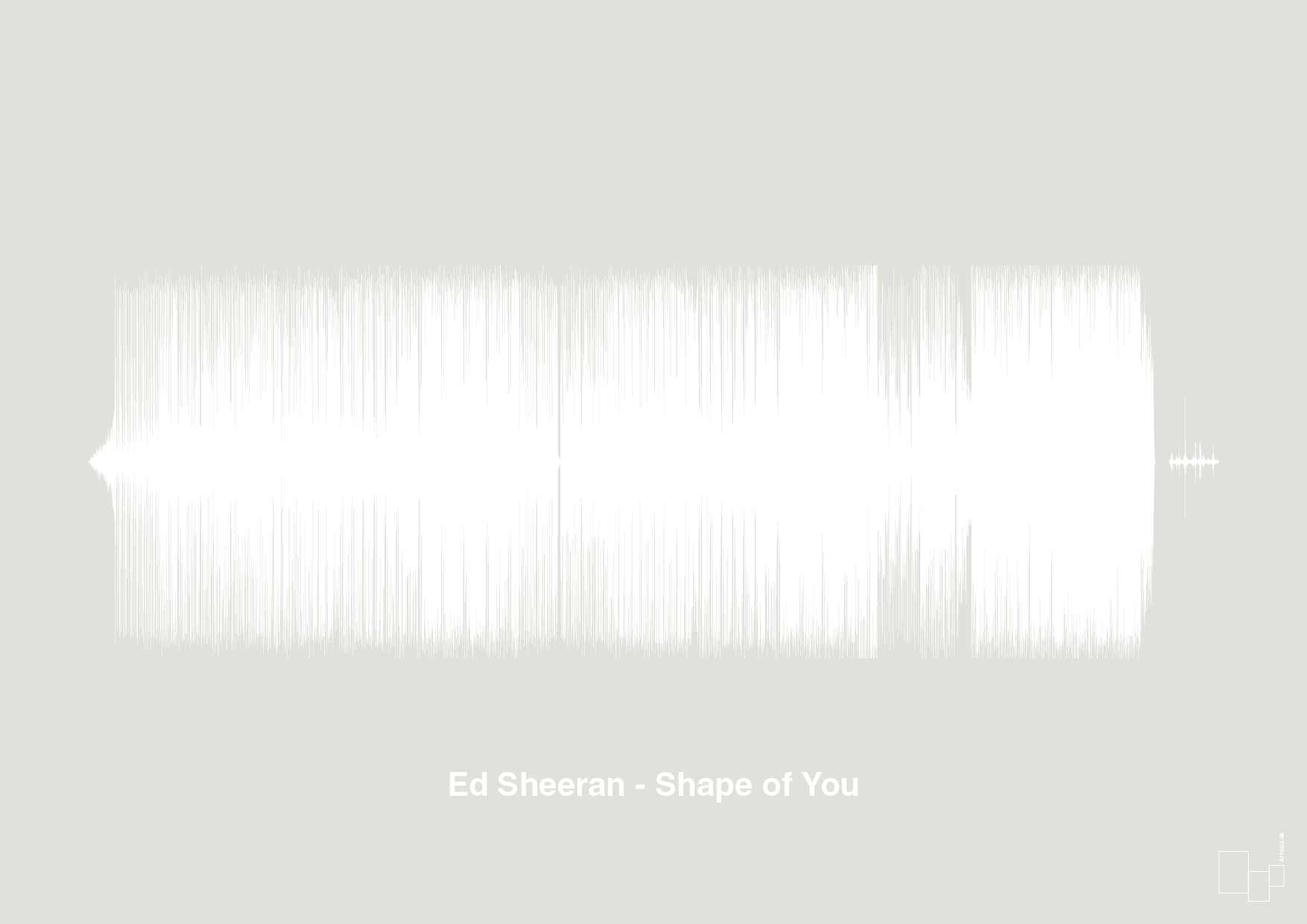 plakat: ed sheeran - shape of you - painters white-Soundwave-A1two3