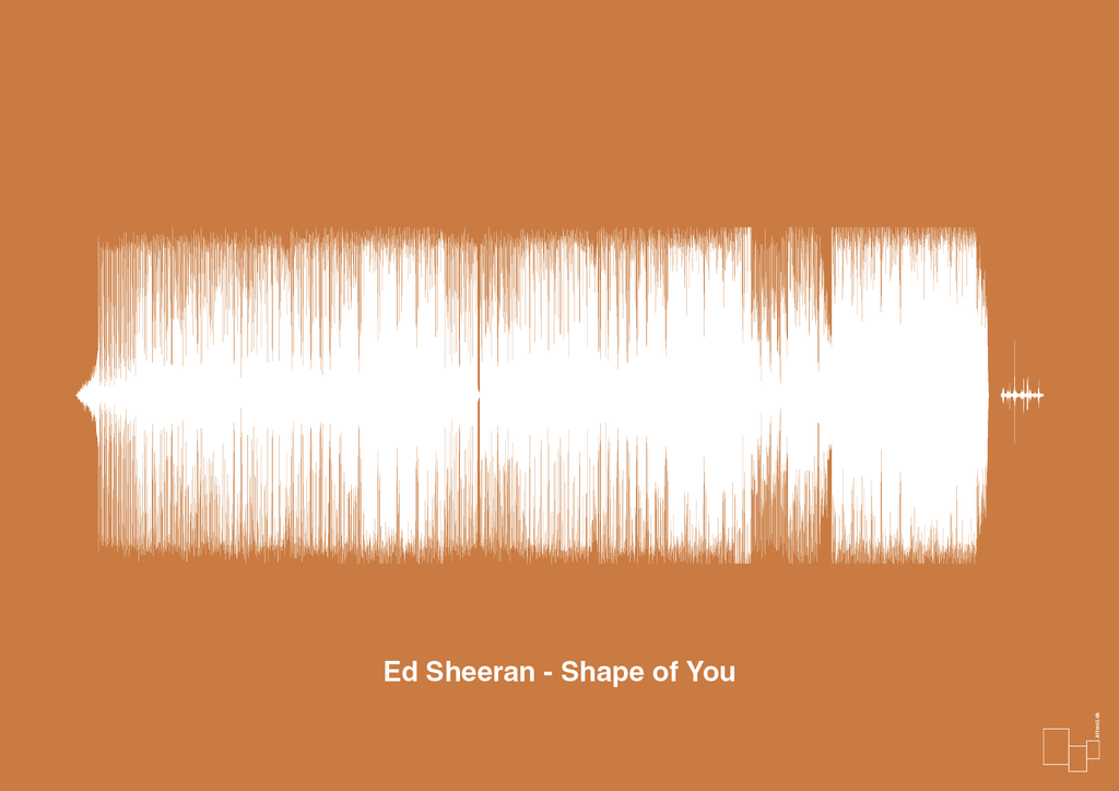 plakat: ed sheeran - shape of you - rumba orange-Soundwave-A1two3