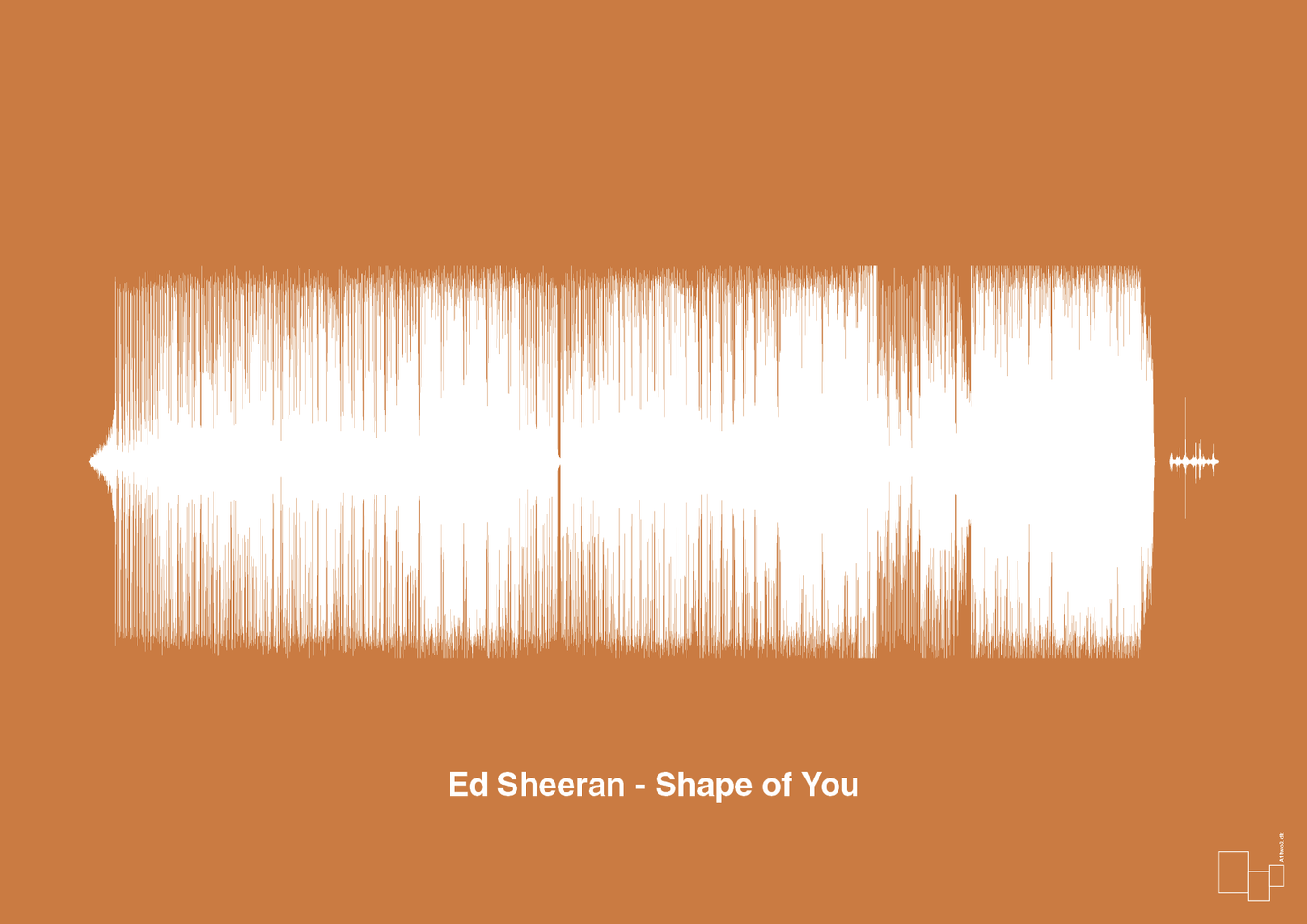 plakat: ed sheeran - shape of you - rumba orange-Soundwave-A1two3