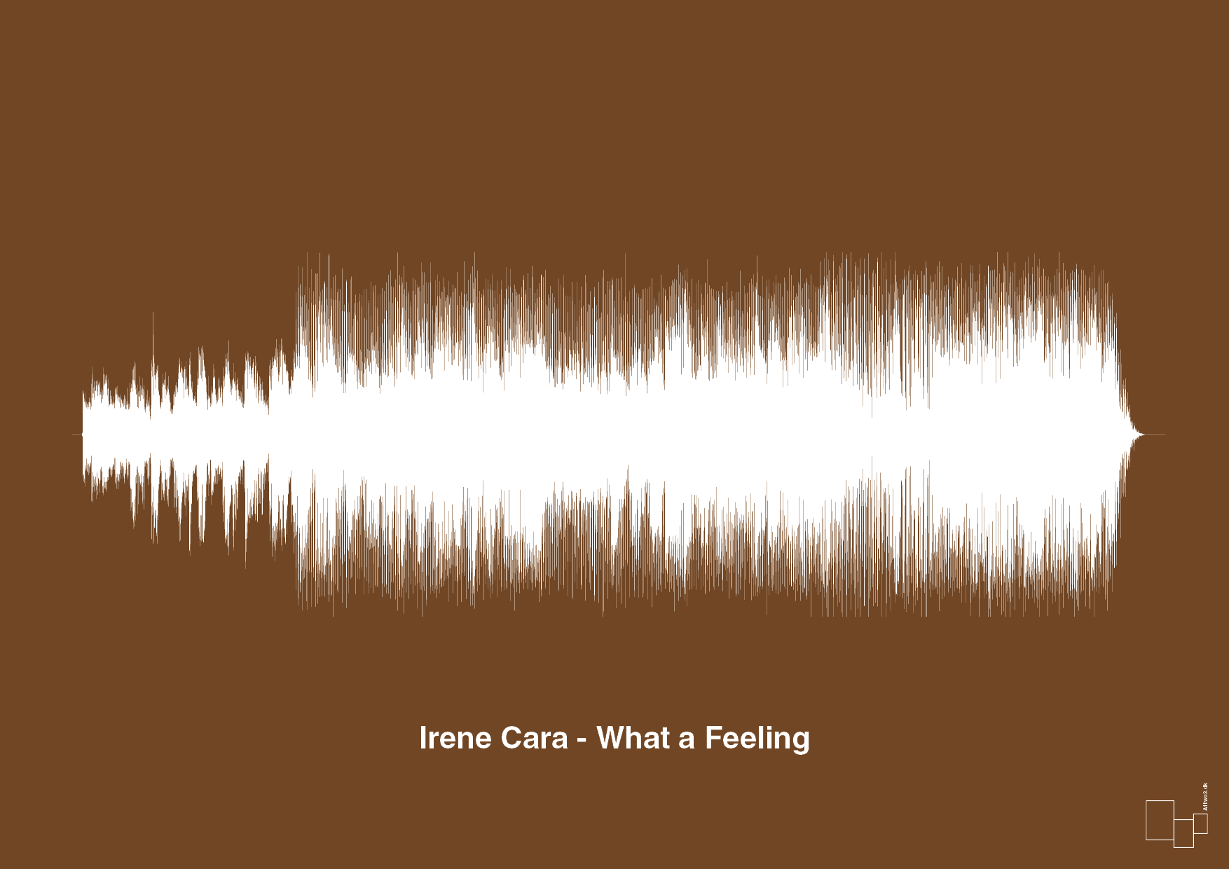 plakat: irene cara - what a feeling - dark brown-Soundwave-A1two3