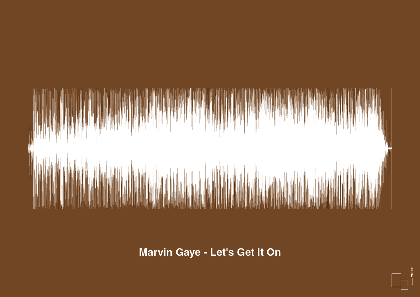 plakat: marvin gaye - let's get it on - dark brown-Soundwave-A1two3