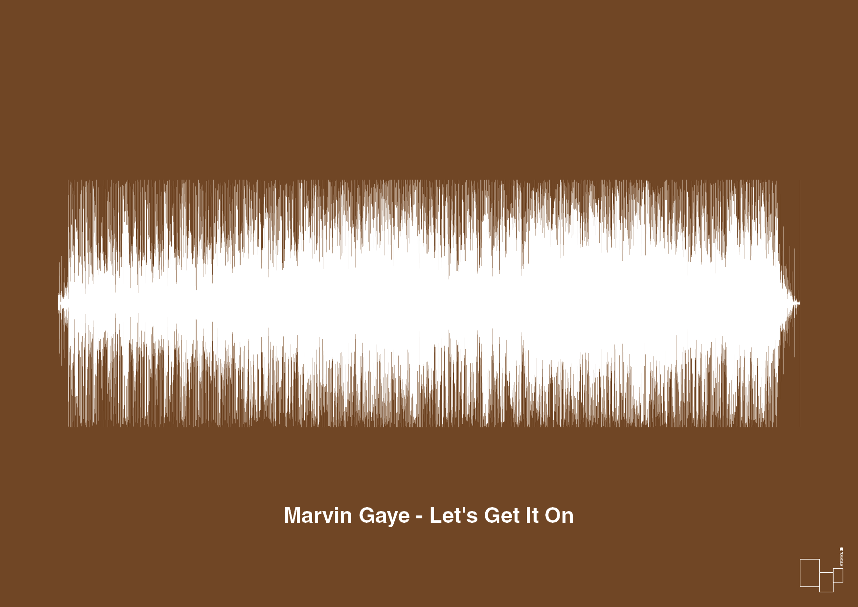 plakat: marvin gaye - let's get it on - dark brown-Soundwave-A1two3