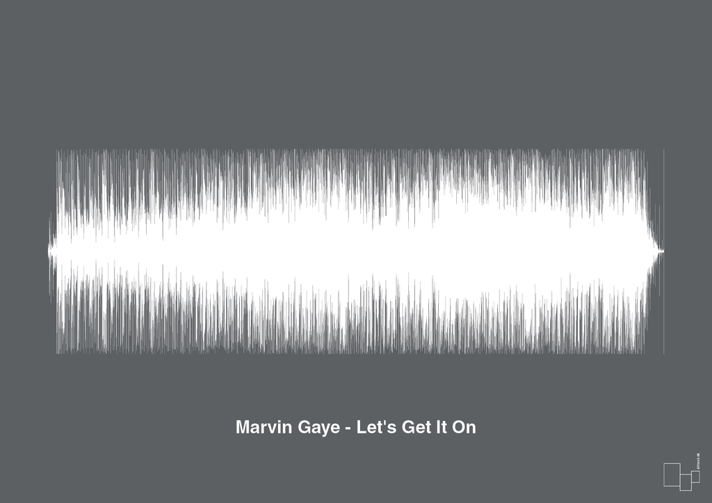 plakat: marvin gaye - let's get it on - graphic charcoal-Soundwave-A1two3