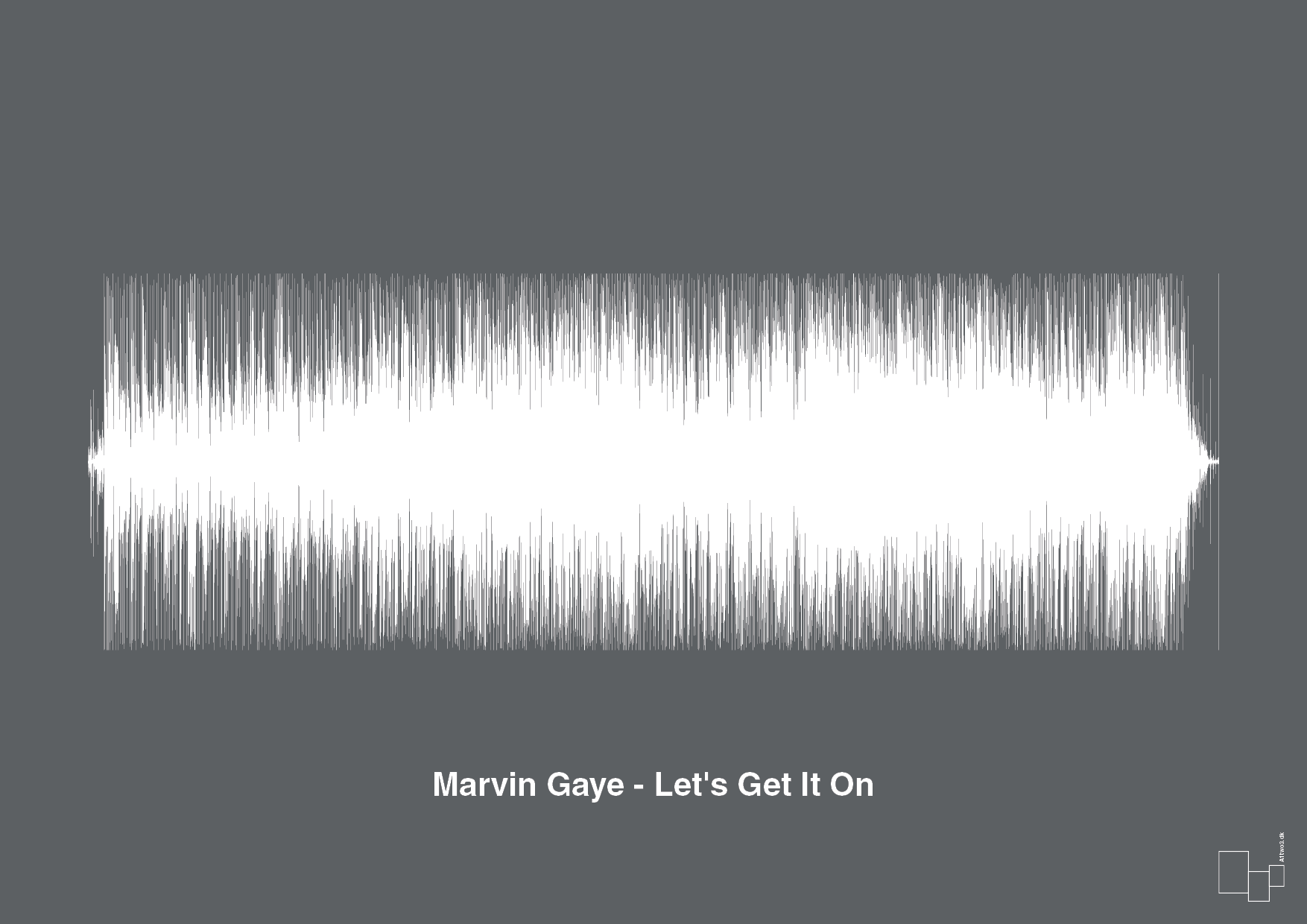 plakat: marvin gaye - let's get it on - graphic charcoal-Soundwave-A1two3